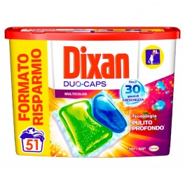 Dixan Duo Caps Multicolor Detersivo in Capsule per Lavatrice -