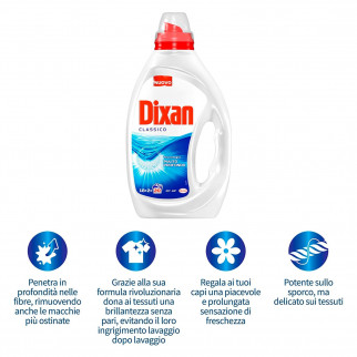 Dixan Liquido Classico Pulito Profondo Detersivo per Lavatrice -