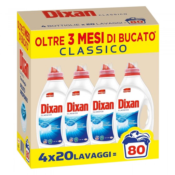 Dixan Liquido Classico Pulito Profondo Detersivo per Lavatrice - Dixan Liquido Classico Pulito Profondo Detersivo per Lavatrice -