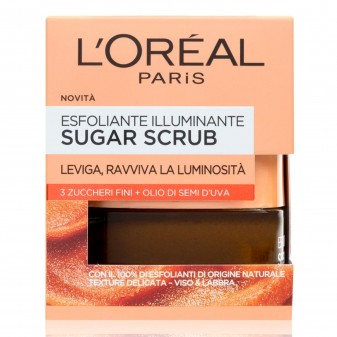 L'Oréal Paris Sugar Scrub Viso e Labbra Esfoliante Illuminante con