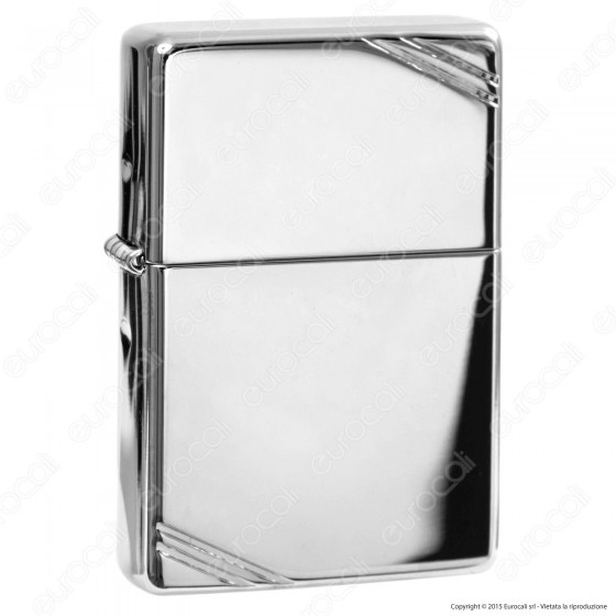 Accendino Zippo Mod. 260 Vintage Cromo Lucido - Ricaricabile Antivento Accendino Zippo Mod. 260 Vintage Cromo Lucido - Ricaricabile Antivento