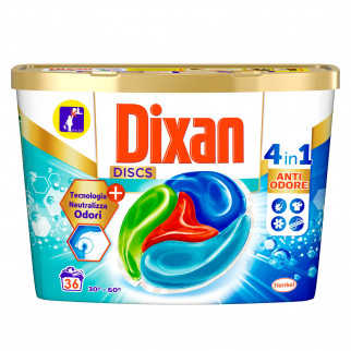 Dixan Discs Azione Anti Odore 4in1 Detersivo per Lavatrice -