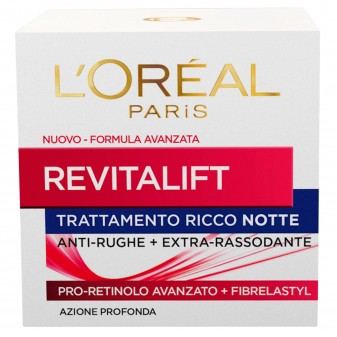 L'Oréal Paris Revitalift Crema Viso Notte Anti-Rughe Rassodante con