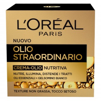 L'Oréal Paris Olio Straordinario Crema-Olio Viso Nutritiva con Olio