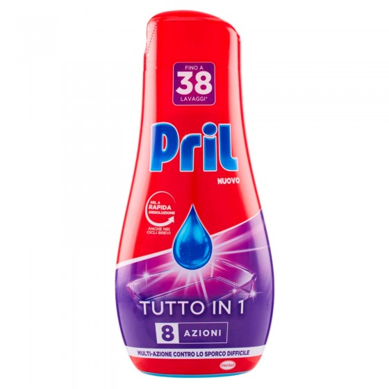 Pril Gel Tutto In 1 per Lavastoviglie con 8 Azioni - Flacone da 684ml Pril Gel Tutto In 1 per Lavastoviglie con 8 Azioni - Flacone da 684ml