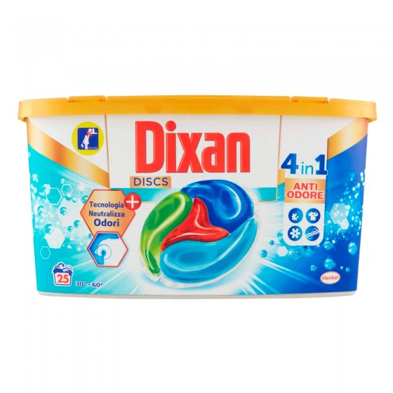 Dixan Discs Azione Anti Odore 4in1 Detersivo per Lavatrice - Dixan Discs Azione Anti Odore 4in1 Detersivo per Lavatrice -