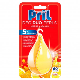 Pril Deo Duo-Perls per Lavastoviglie Limone e Arancia - Confezione da 1 Deodorante