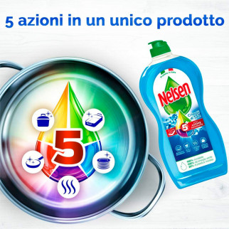 Nelsen Detersivo Liquido Extra Sgrassante 5 Azioni ai Cristalli di