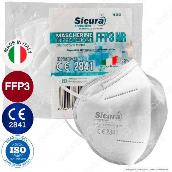 Sicura Protection Mascherina Protettiva Filtrante Monouso con Fattore Sicura Protection Mascherina Protettiva Filtrante Monouso con Fattore