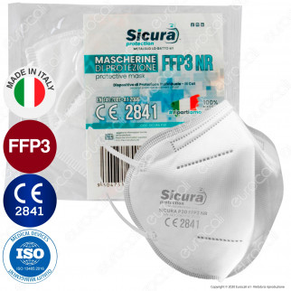 Sicura Protection Mascherina Protettiva Filtrante Monouso con Fattore