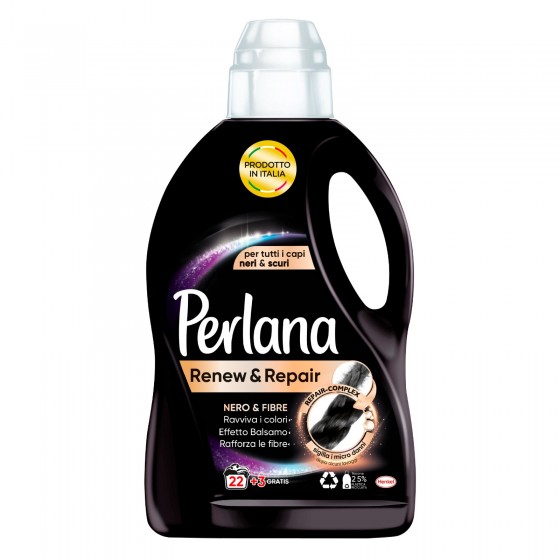 Perlana Renew and Repair Detersivo Liquido per Tessuti Neri con Repair Complex per Lavatrice e a Mano - Flacone da 1,5 Litri Perlana Renew and Repair Detersivo Liquido per Tessuti Neri con Repair Complex per Lavatrice e a Mano - Flacone da 1,5 Litri