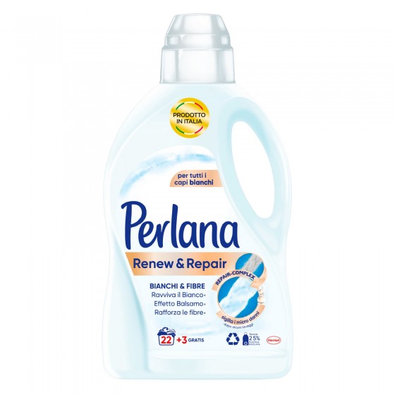 Perlana Renew and Repair Detersivo Liquido per Tessuti Bianchi con Perlana Renew and Repair Detersivo Liquido per Tessuti Bianchi con