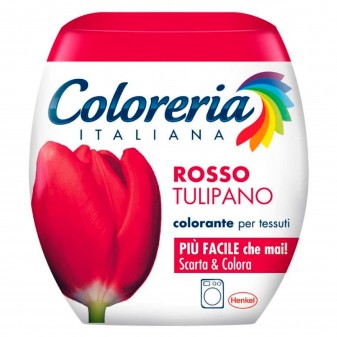 Grey Coloreria Italiana Colorante per Tessuti per Lavatrice Colore Rosso Tulipano - Confezione Monodose
