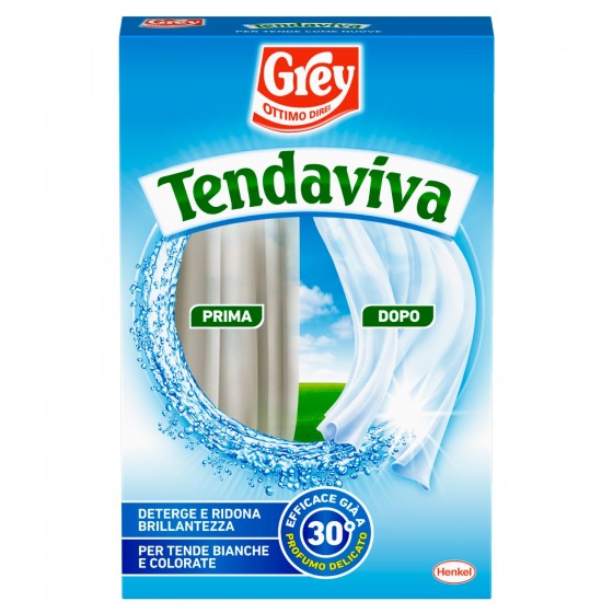 Grey Tendaviva Detergente Tende per Lavatrice con Ossigeno Attivo - Busta da 500g