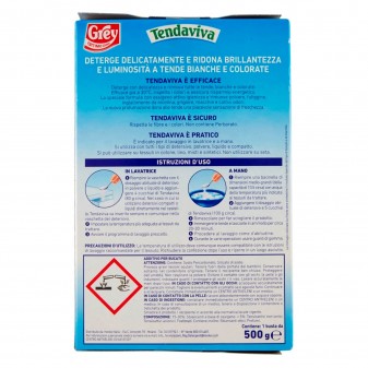 Grey Tendaviva Detergente Tende per Lavatrice con Ossigeno Attivo - Busta da 500g