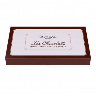 L'Oréal Paris Les Chocolats Ultra Matte Liquid Lipstick Kit Tinte Labbra Colori Assortiti Profumo al Cioccolato - 6 Tinte