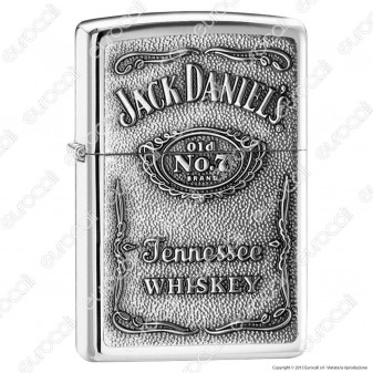 Accendino Zippo Mod. 250JD-427 Jack Daniels® Label - Ricaricabile Antivento