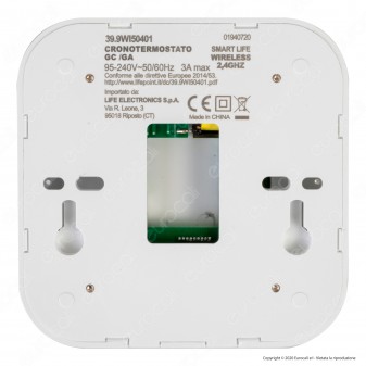 Life Cronotermostato Digitale Programmabile Wi-Fi con Display per