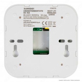 Life Cronotermostato Digitale Programmabile Wi-Fi con Display per
