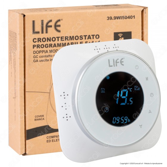 Life Cronotermostato Digitale Programmabile Wi-Fi con Display per Life Cronotermostato Digitale Programmabile Wi-Fi con Display per