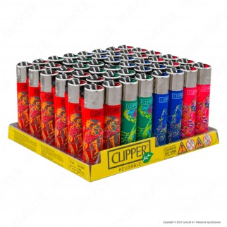 Clipper Large Fantasia Color Instruments - Box da 48 Accendini