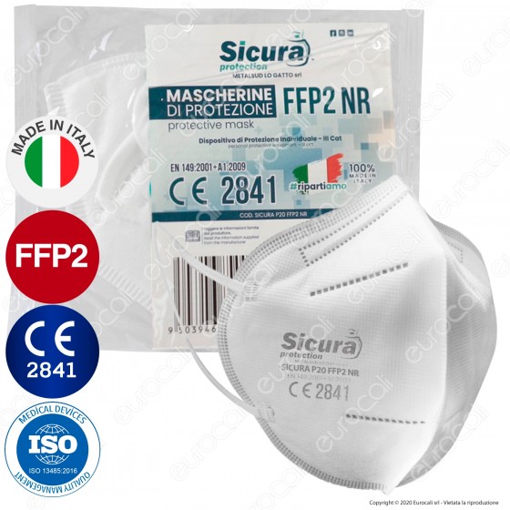 Sicura Protection Mascherina Protettiva Filtrante Monouso con Fattore Sicura Protection Mascherina Protettiva Filtrante Monouso con Fattore
