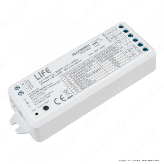 Life Modulo Controller 5in1 Life512 SmartLife ON/OFF DIM/CCT/RGB/RGBW/RGBCCT - mod. 16.LT5RW01