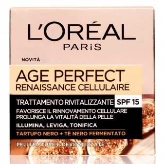 L'Oréal Paris Age Perfect Renaissance Cellulaire Crema Viso Rigenerante SPF15 con Tè Nero