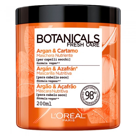 L'Oréal Paris Botanicals Fresh Care Maschera Nutriente con Argan e Cortamo - Barattolo da 200ml