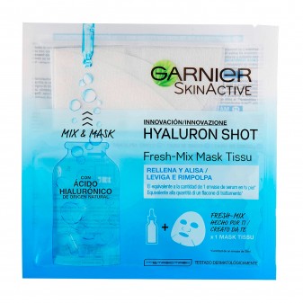Garnier Skin Active Hyaluron Shot Fresh Mix Maschera in Tessuto Idratante e Rimpolpante con Acido Ialuronico