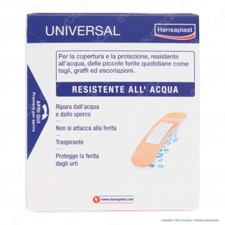 Hansaplast Universal Confezione da 100 Cerotti di Dimensioni Assortite Resistenti all'Acqua
