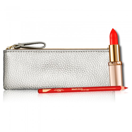 L'Oréal Paris Lipkit Pochette con Rossetto Color Riche Satin Colore L'Oréal Paris Lipkit Pochette con Rossetto Color Riche Satin Colore