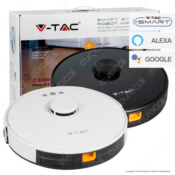 V-Tac VT-5556 Robot Aspirapolvere Lavapavimenti Smart Gyro V-Tac VT-5556 Robot Aspirapolvere Lavapavimenti Smart Gyro