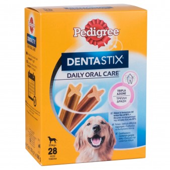 112 Pedigree Dentastix Large per l'igiene orale del cane - 4 Confezioni da 28 Stick