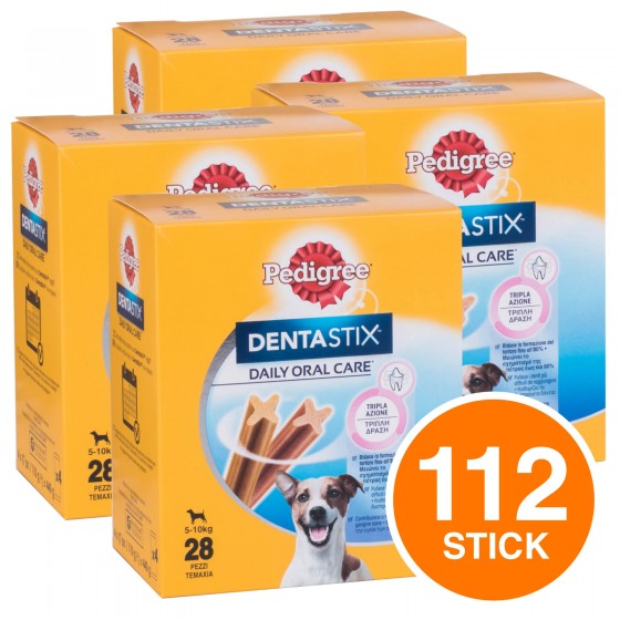 112 Pedigree Dentastix Small per l'igiene orale del cane - 4 Confezioni da 28 Stick