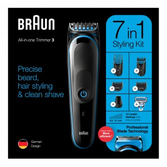 Braun Trimmer MGK3242 Rifinitore Multiuso Uomo 7in1 con Rasoio