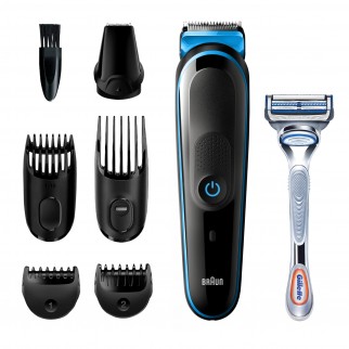 Braun Trimmer MGK3242 Rifinitore Multiuso Uomo 7in1 con Rasoio