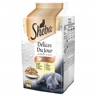 12 Confezioni di Sheba Delices Du Jour Selezione Deliziosa Cibo per
