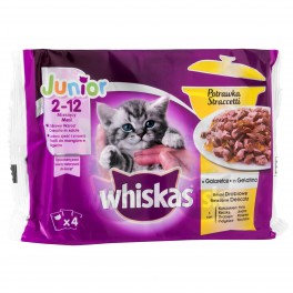 10 Confezioni di Whiskas Junior Cibo per Gatti Straccetti di Pollo
