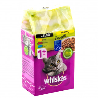 12 Confezioni di Whiskas Cibo per Gatti Pranzetti in Salsa Mari e