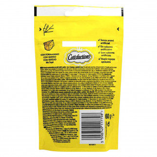 6 Confezioni di Catisfactions Snack al Formaggio per Gatti da 60g