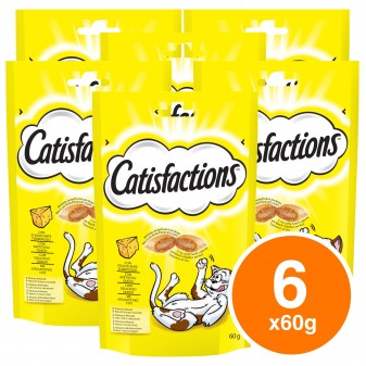 6 Confezioni di Catisfactions Snack al Formaggio per Gatti da 60g