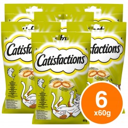 6 Confezioni di Catisfactions Snack al Tonno per Gatti da 60g