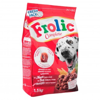 2 Sacchetti di Frolic Cibo Semi Umido per Cani con Manzo, Carote e