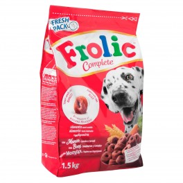 2 Sacchetti di Frolic Cibo Semi Umido per Cani con Manzo, Carote e