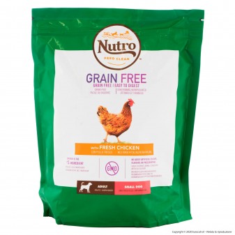 4 Buste di Nutro Grain Free con Pollo Fresco Cibo per Cani Adulti di