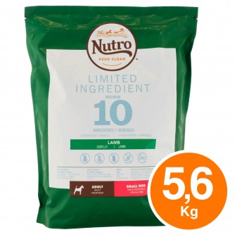 4 Buste di Nutro Limited Ingredient con Agnello Cibo per Cani Adulti Taglia Piccola da 1,4Kg