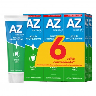 AZ Dentifricio Multi Protezione Carie Gel - 6 Tubetti da 75 ml