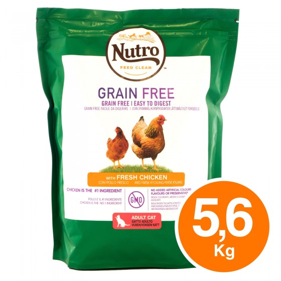 4 Buste di Nutro Grain Free con Pollo Fresco Cibo Secco per Gatti 4 Buste di Nutro Grain Free con Pollo Fresco Cibo Secco per Gatti