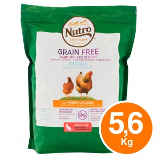 4 Buste di Nutro Grain Free con Pollo Fresco Cibo Secco per Gatti